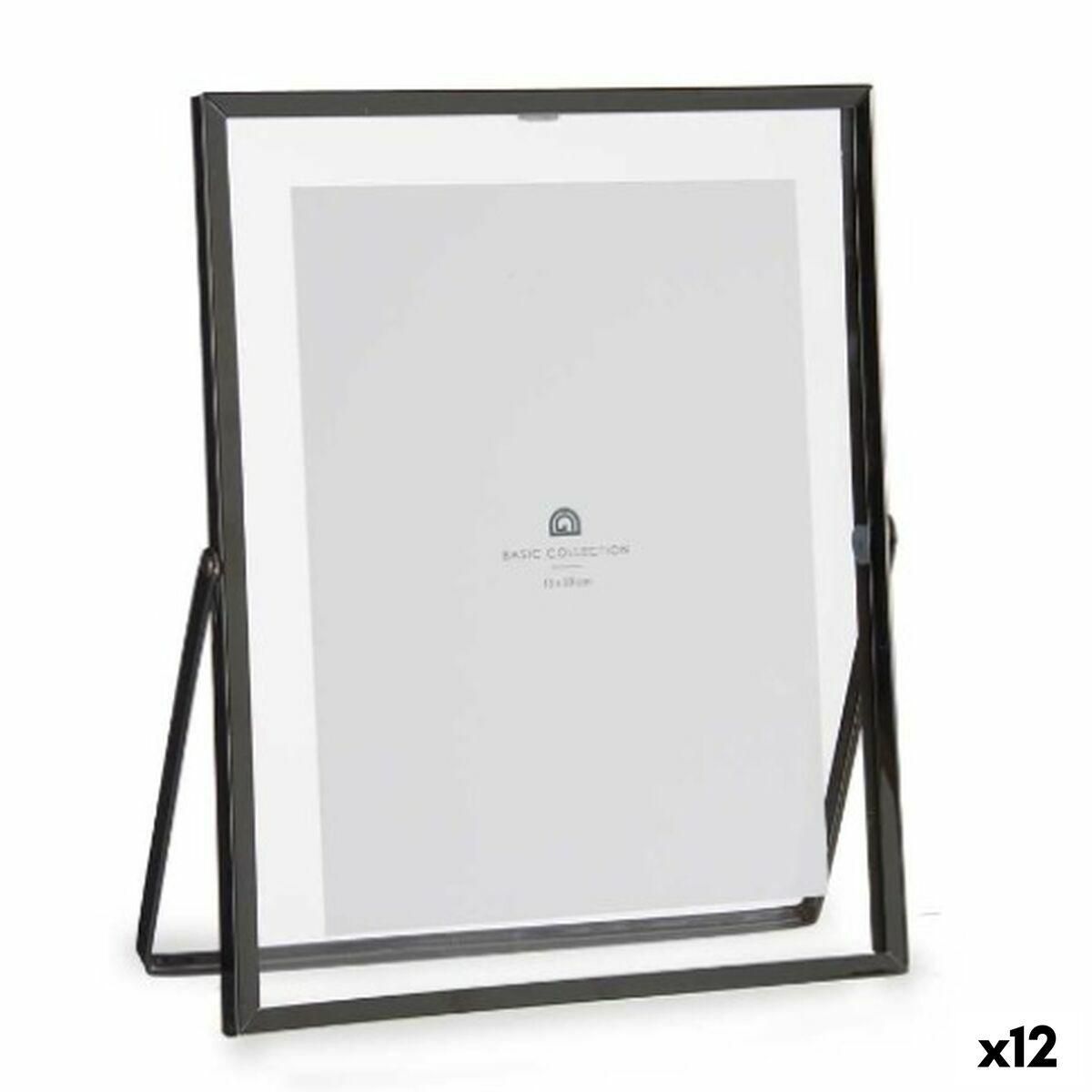 Fotoramme Sort Metal Glas Plastik 20,5 x 1 x 25,2 cm (12 enheder)