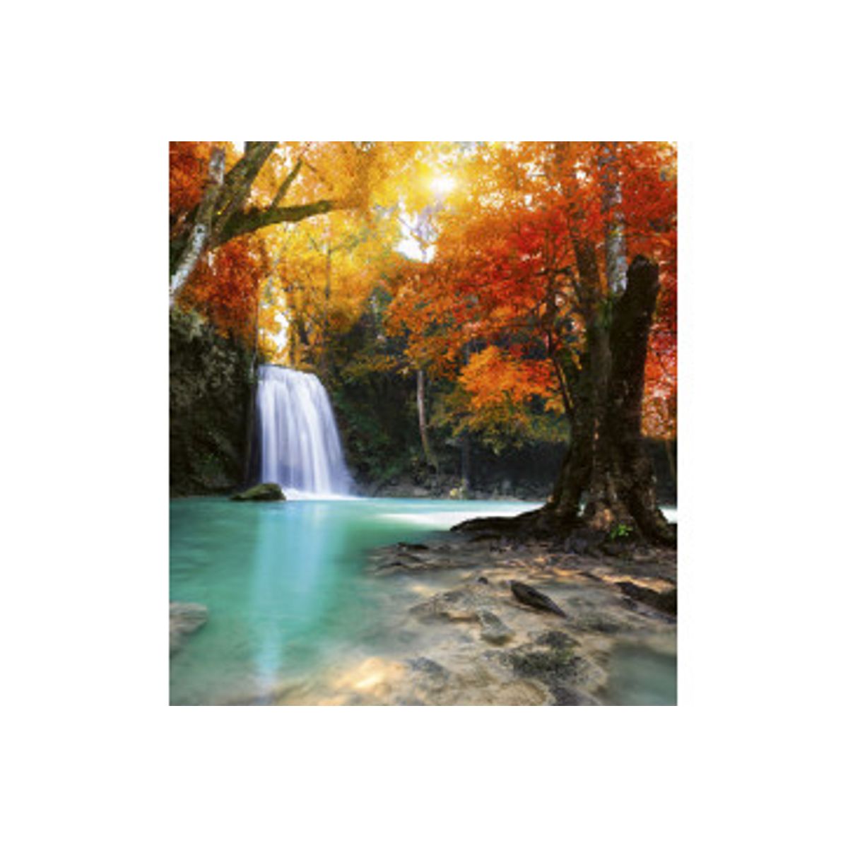 Fototapet - Deep Forest Waterfall