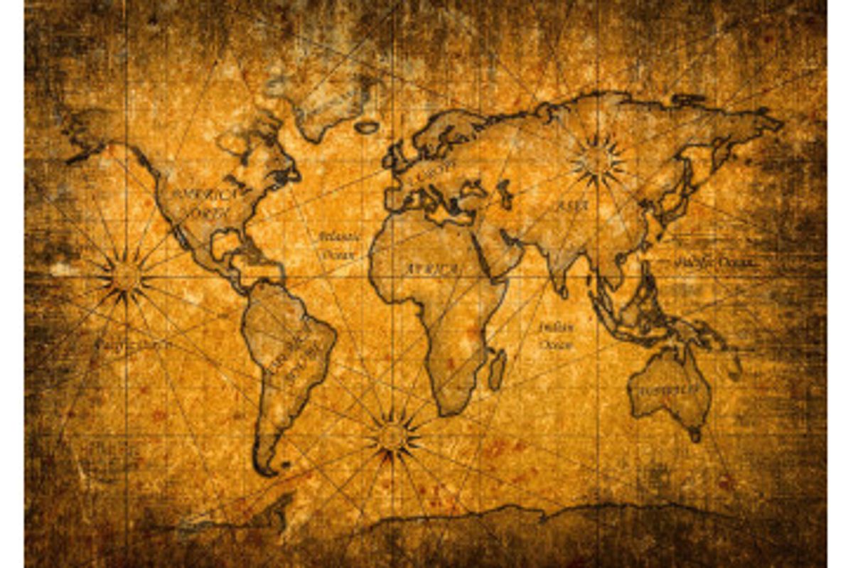 Fototapet - Vintage World Map Ii