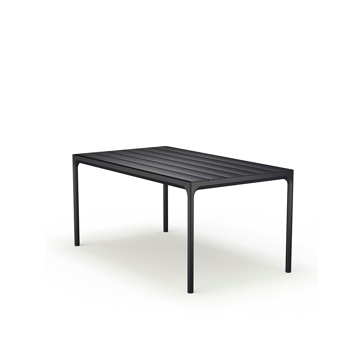 Four Table 160 x 90 cm fra Houe (Sort aluminium stel / sort aluminium bordplade)