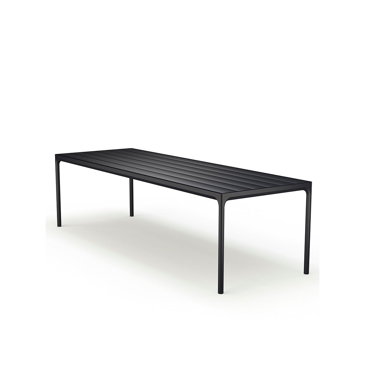 Four Table 270 x 90 cm fra Houe (Sort aluminium stel / sort aluminium bordplade)