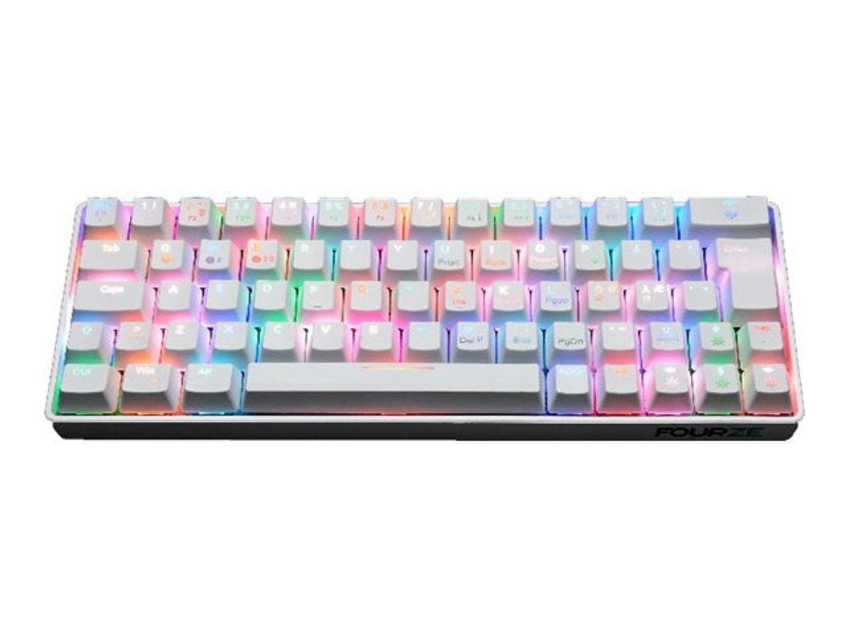 Fourze GK60 Gaming Keyboard, 60% Hvid