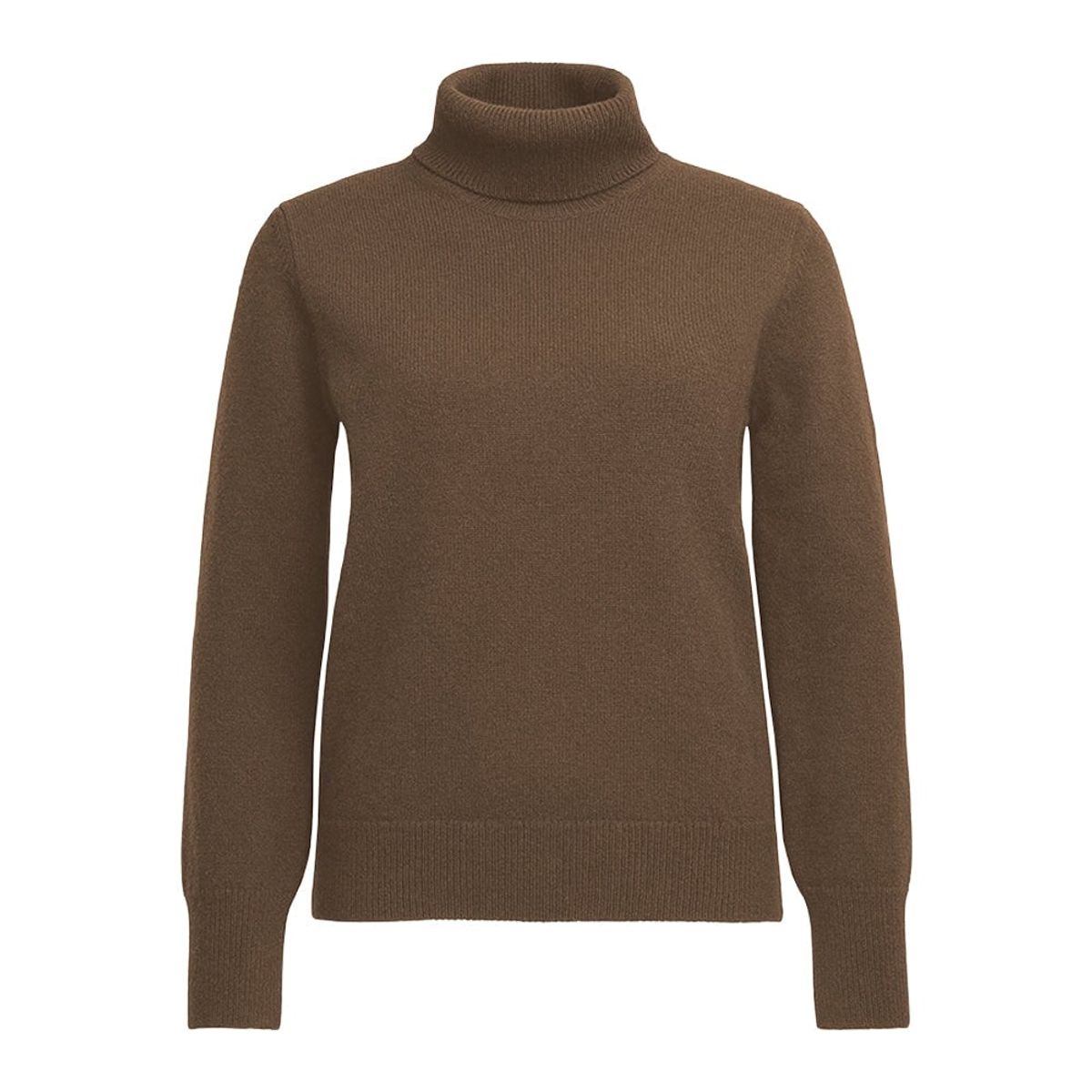 Franken & Cie Ladies Roll Neck Sweater, karamelbrun rullekravesweater - 34 (XS)