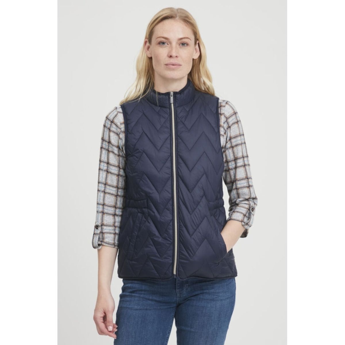 Fransa dame vest FRBAPADDING 3 - Dark Peacoat