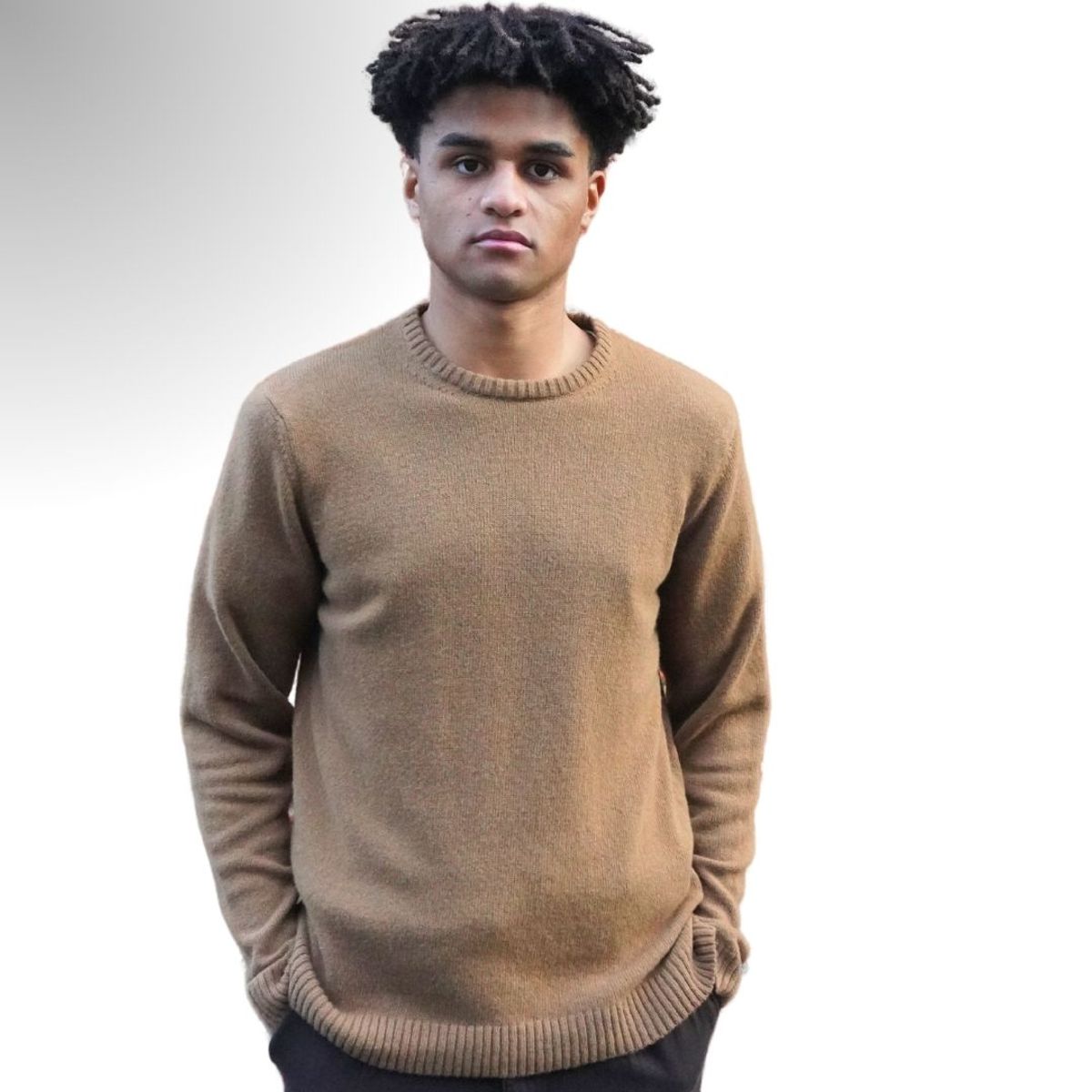 Franz O-neck Wool Knit - Hazelnut - M