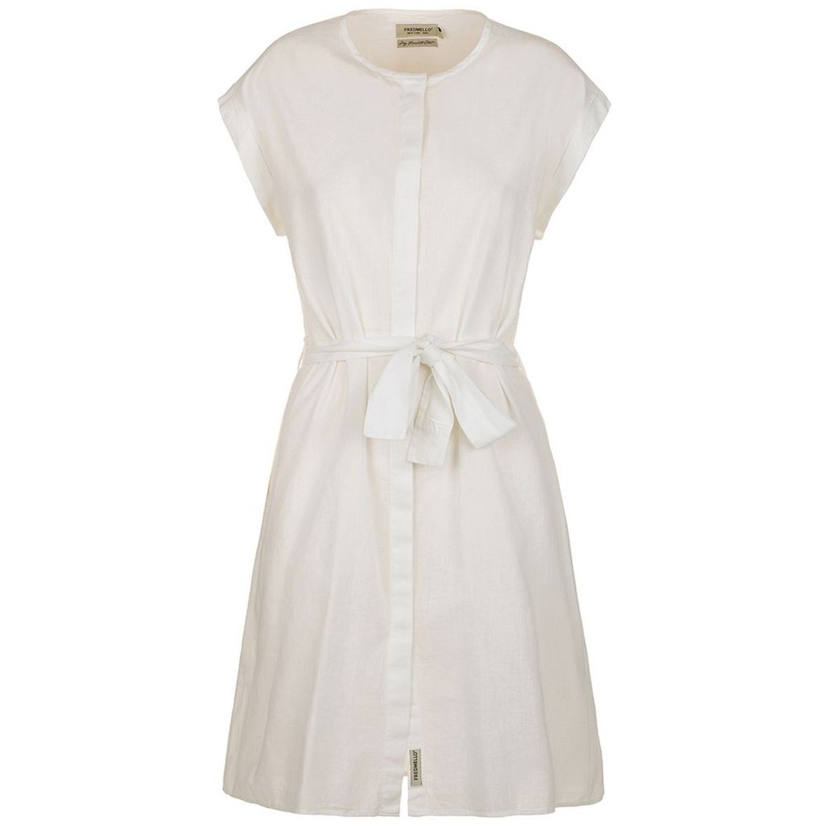 Fred Mello White Cotton Dame Dress