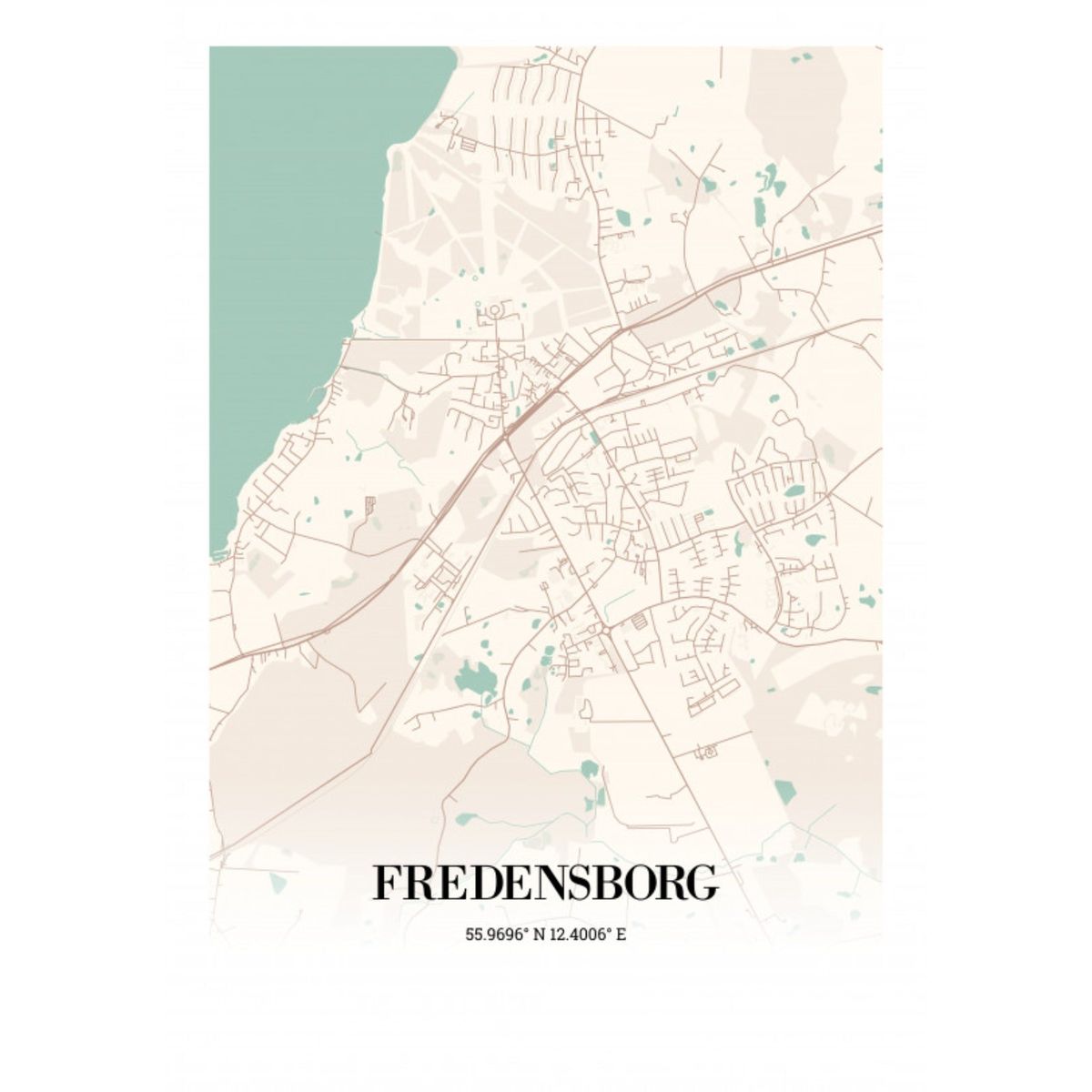 Fredensborg byplakat 21x30cm (A4)