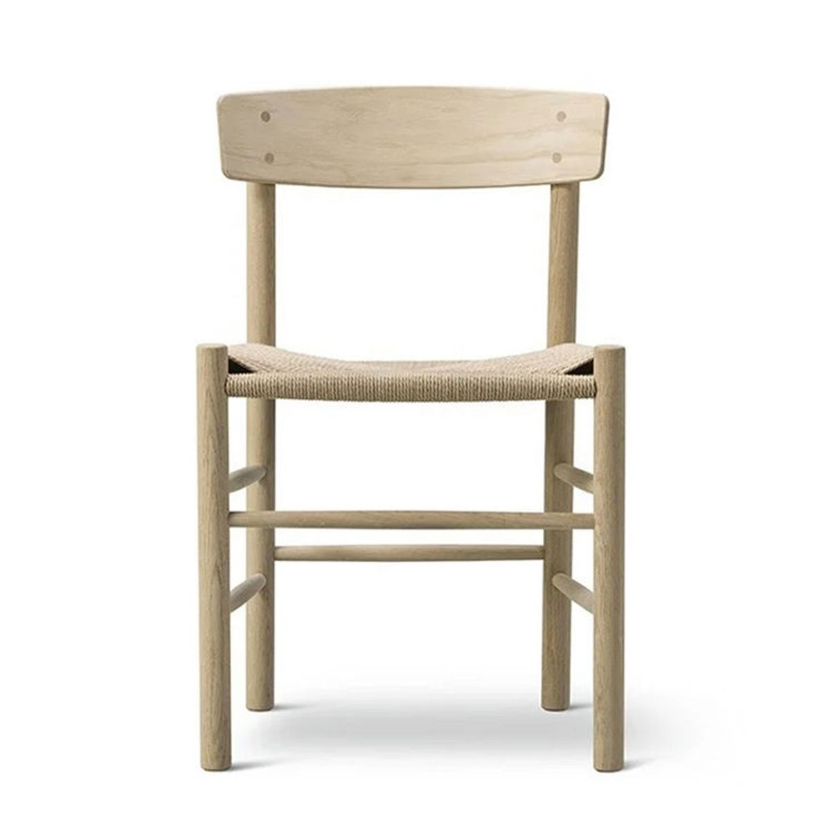 Fredericia Furniture J39 Folkestolen Spisebordsstol Oak Soap/Natural Paper Cord