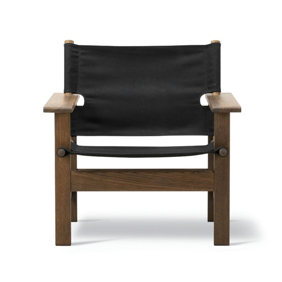 Fredericia Furniture The Canvas Chair 2031 Black Canvas & Smoked Oak Oiled