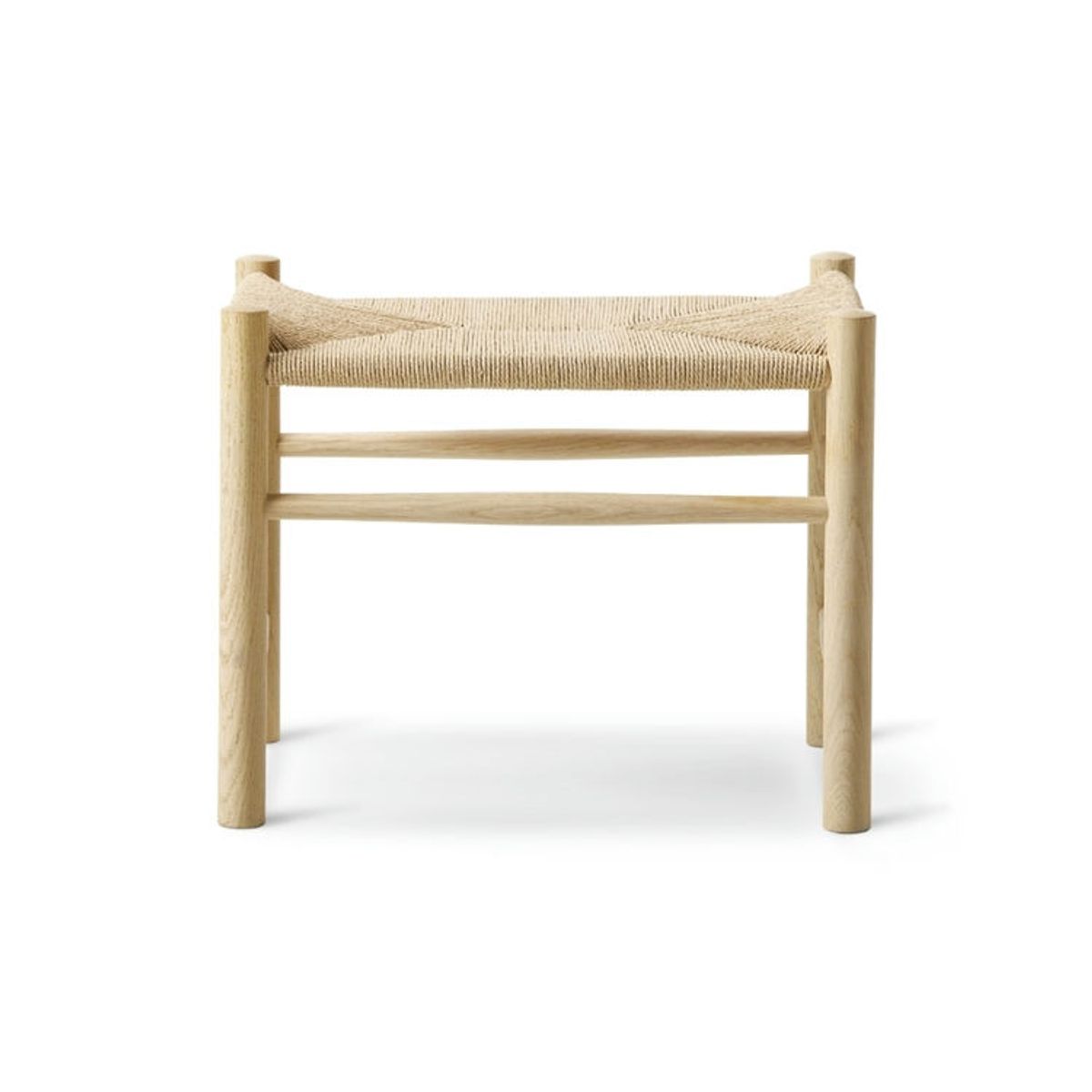 Fredericia Furniture Wegner J16 Taburet Oak Soap/Natural Paper Cord