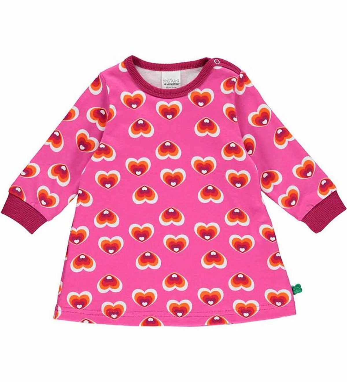 Freds World Sweatkjole - Heart - Fuchsia