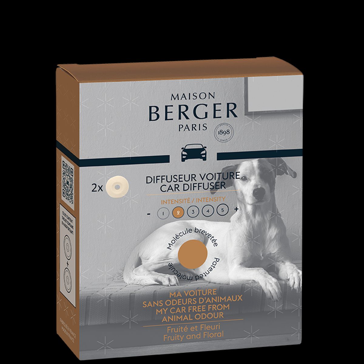 FREE FROM UNWANTED PET ODOURS - REFILL DUFTFRISKER TIL BIL - MAISON BERGER PARIS - Refill Car Diffuser / duft til bil - Maison Berger Paris - StudioBuus