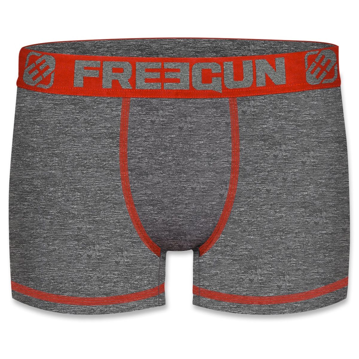 Freegun Boxershorts i Microfiber - Grå med Rød