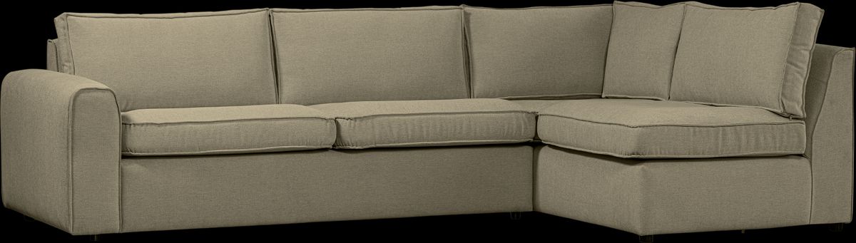 Freek, Hjørnesofa højrevendt, lysegrøn, H80x175x284 cm