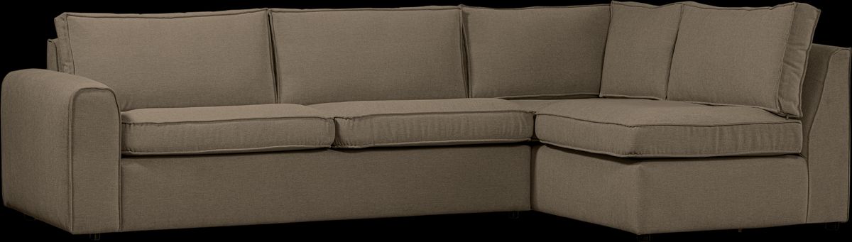 Freek, Hjørnesofa højrevendt, mørkt sand, H80x175x284 cm