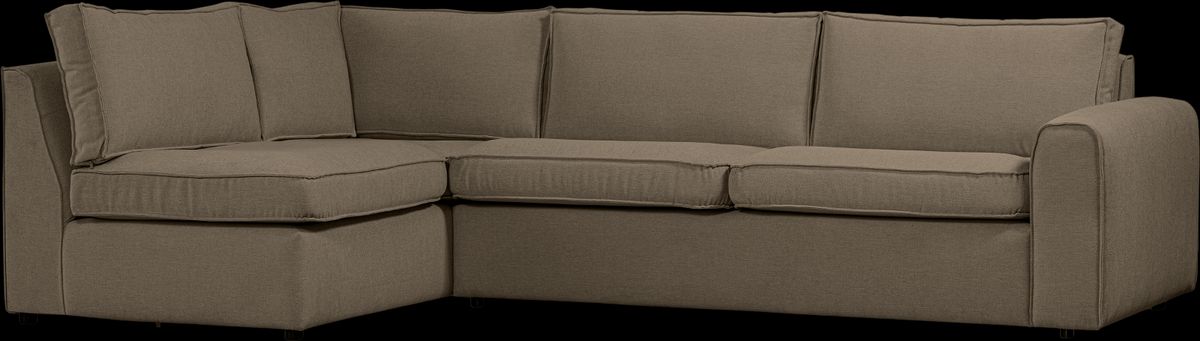 Freek, Hjørnesofa venstrevendt, mørkt sand, H80x175x284 cm