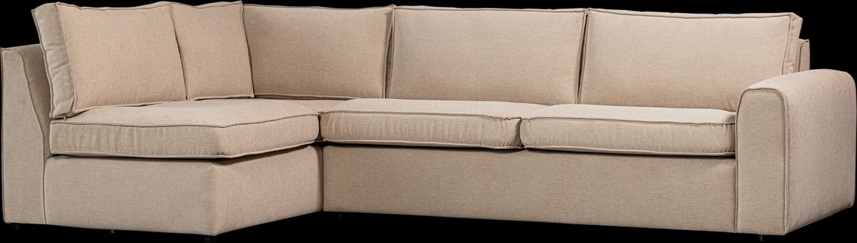 Freek, Hjørnesofa venstrevendt, varm beige, H80x175x284 cm