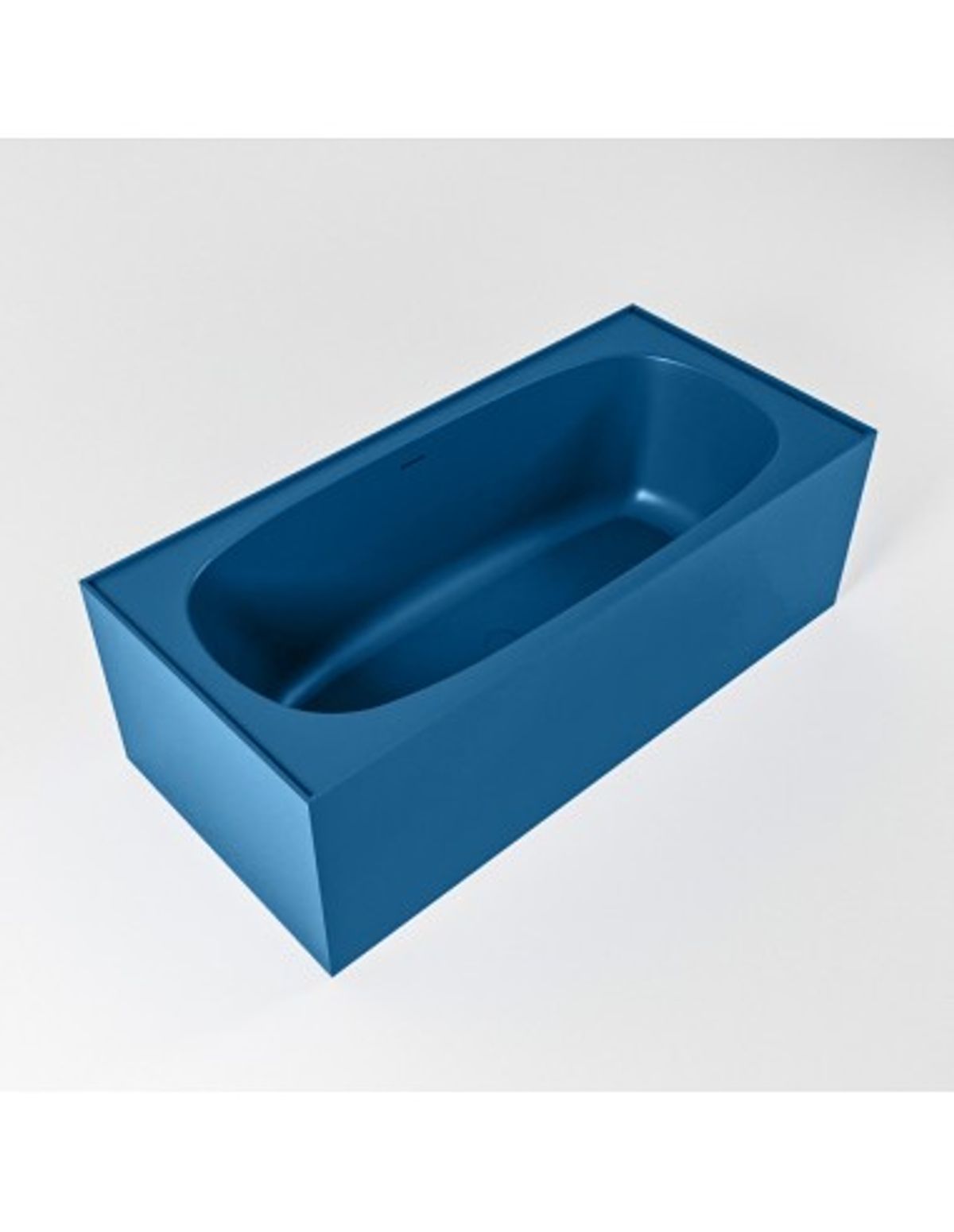 FREEZE fritstående badekar 180 x 85 cm Solid surface - Jeansblå