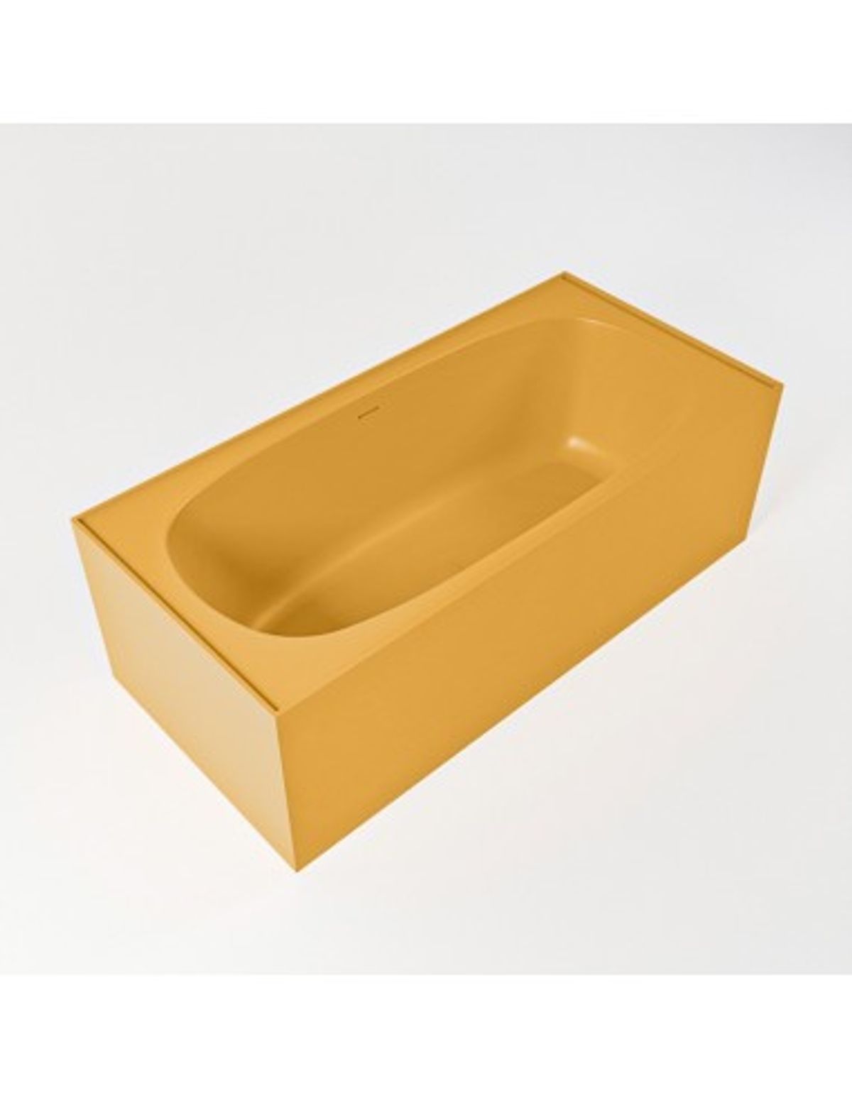 FREEZE fritstående badekar 180 x 85 cm Solid surface - Okker