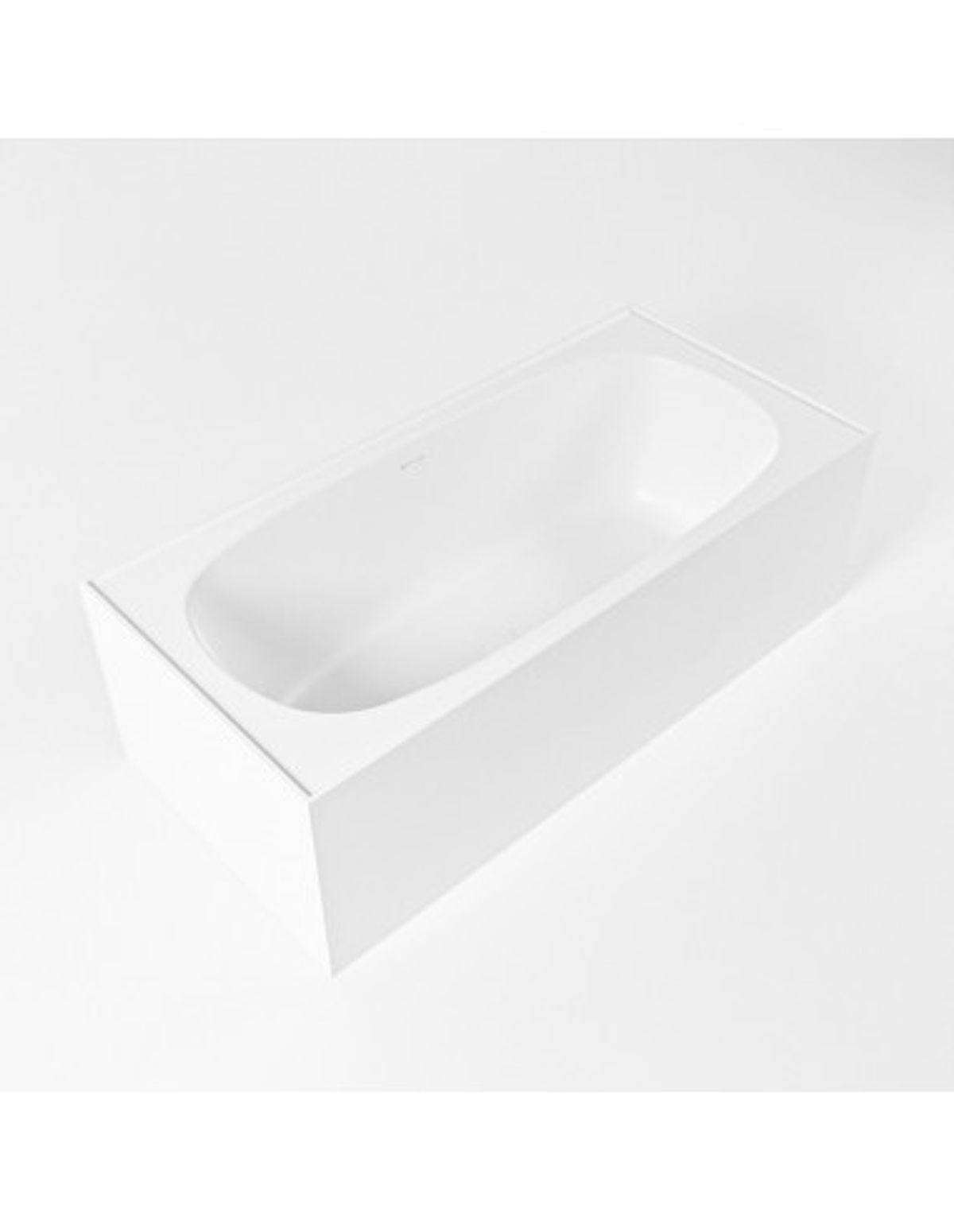 FREEZE fritstående badekar 180 x 85 cm Solid surface - Talkum