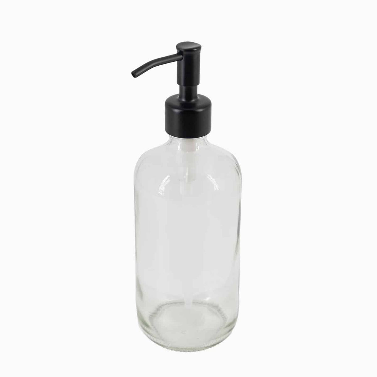 Freja - Sæbedispenser i glas (450 ml) - Transparent - 7,5cm x 7,5cm x 22cm