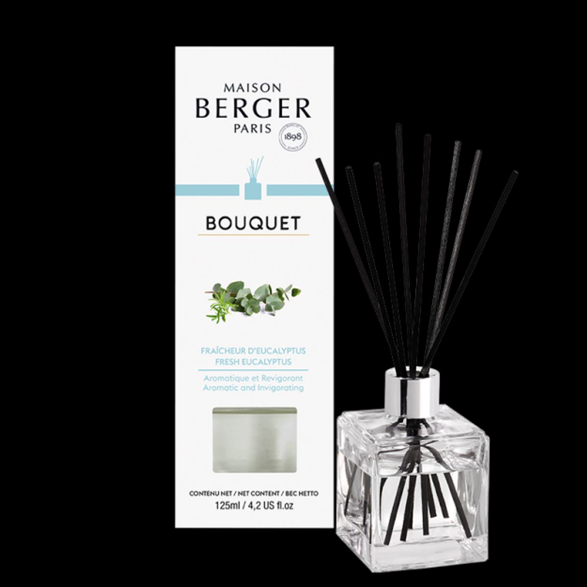 FRESH EUCALYPTUS DUFTPINDE - CUBE SCENTED BOUQUET - MAISON BERGER PARIS - Scented Bouquet / Flakon m. Duftpinde - Maison Berger Paris - StudioBuus