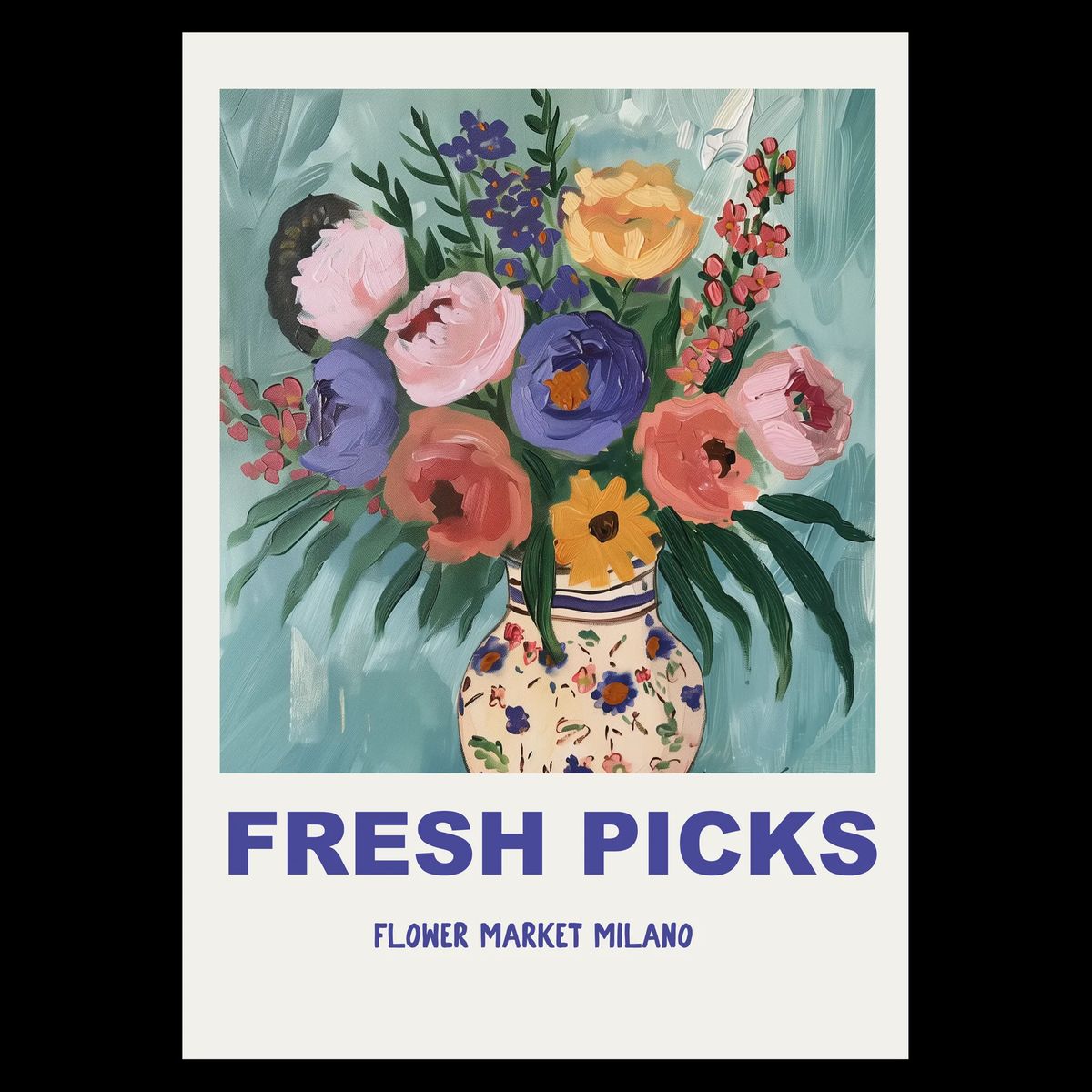 Fresh Picks - Milano Plakat 21x30 cm (A4) / Egetræ