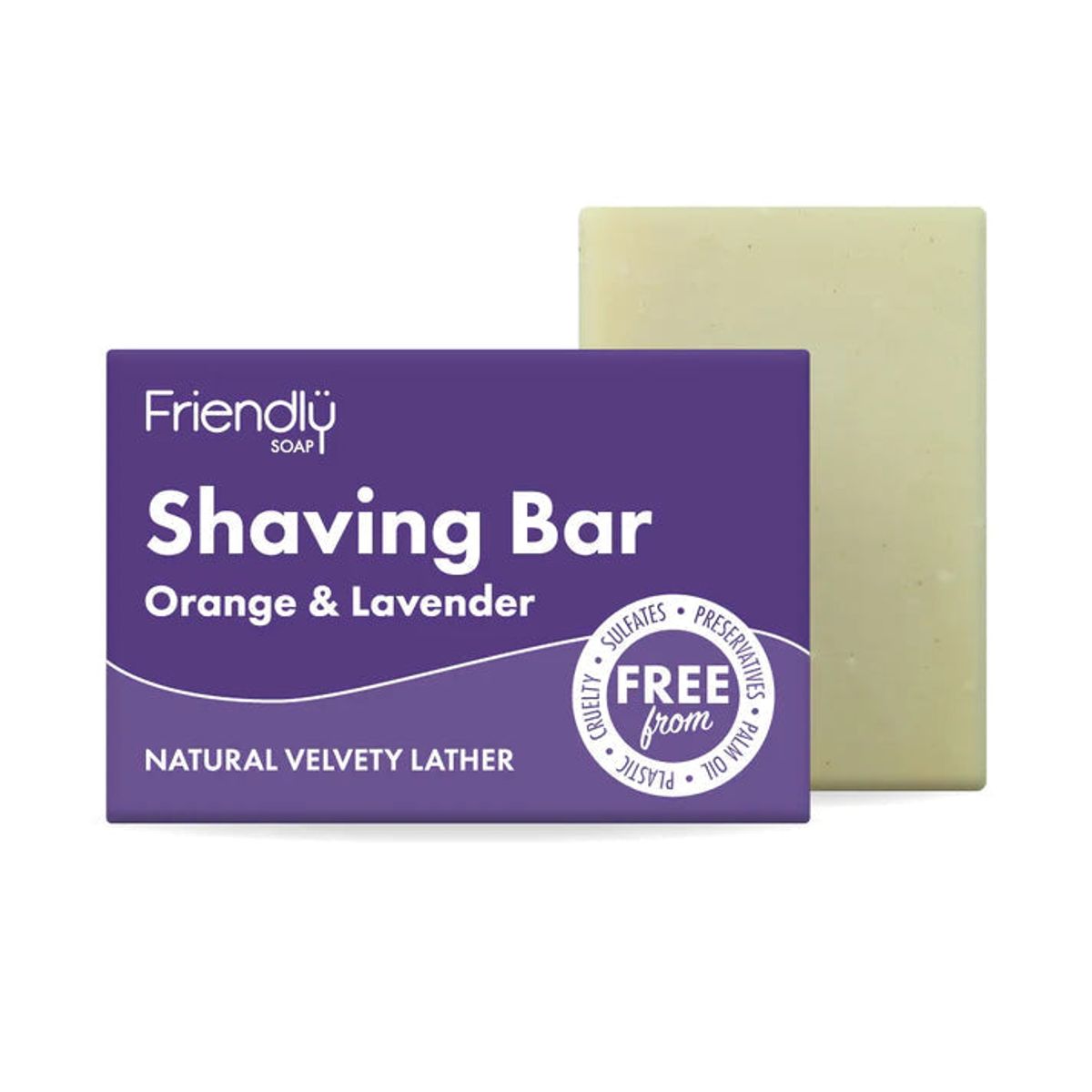 Friendly Soap - Friendly - Barbersæbe Orange & Lavendel - 95 Gram