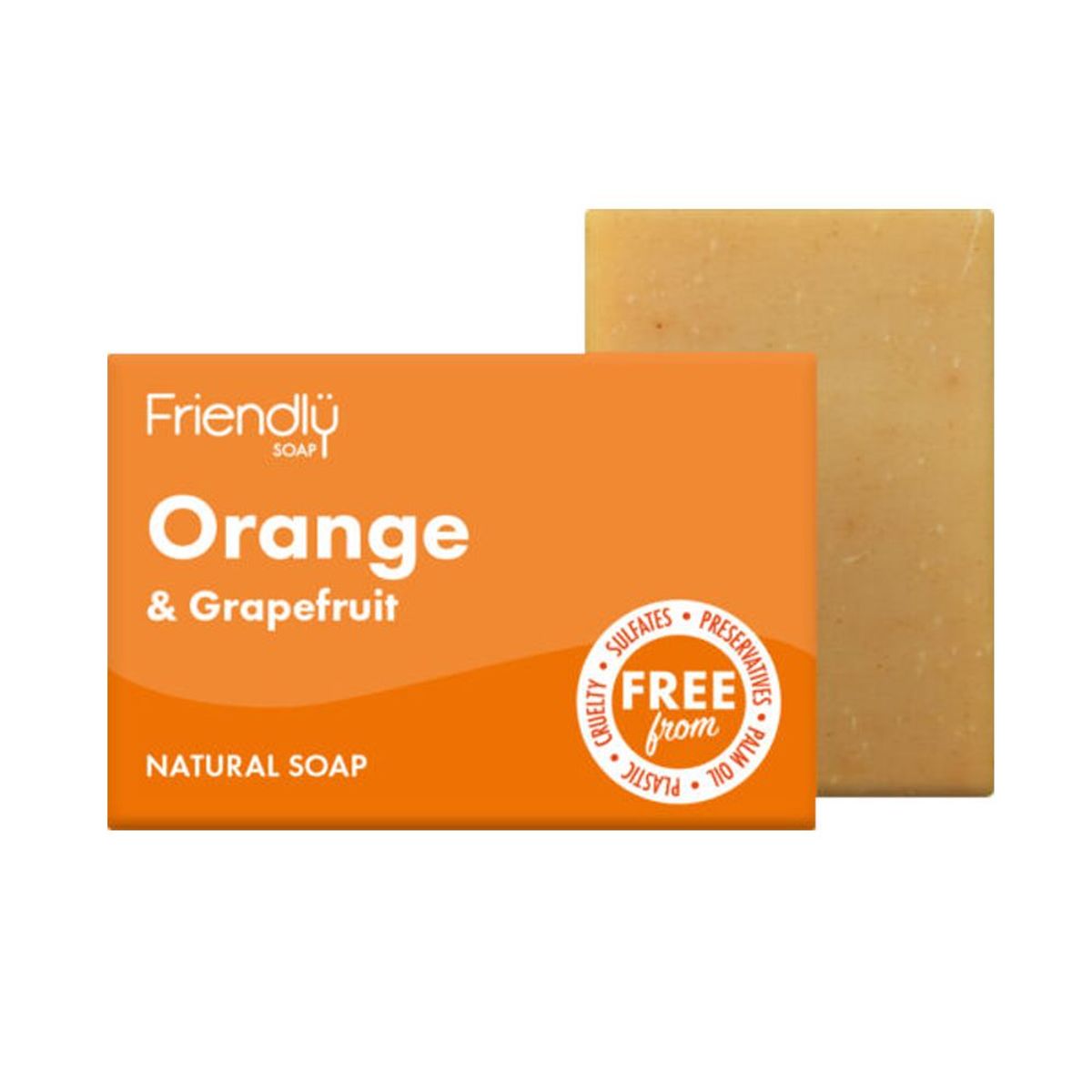 Friendly Soap - Friendly Sæbebar - Appelsin & Grapefrugt - 95 Gram