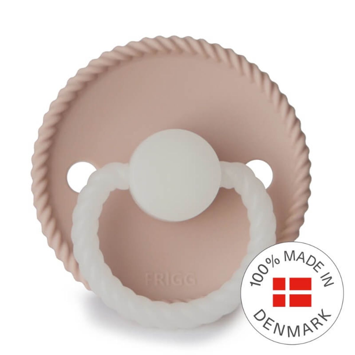 FRIGG - Rope Round Silicone Pacifier Size 2 - Blush Night