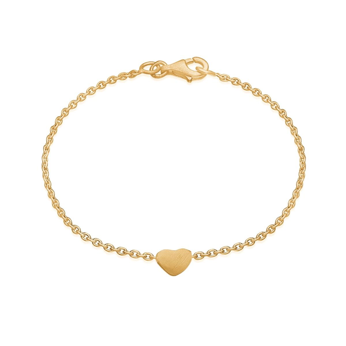 Frk. Lisberg Love Heart Forgyldt Sølv Armbånd 6550-1-FG