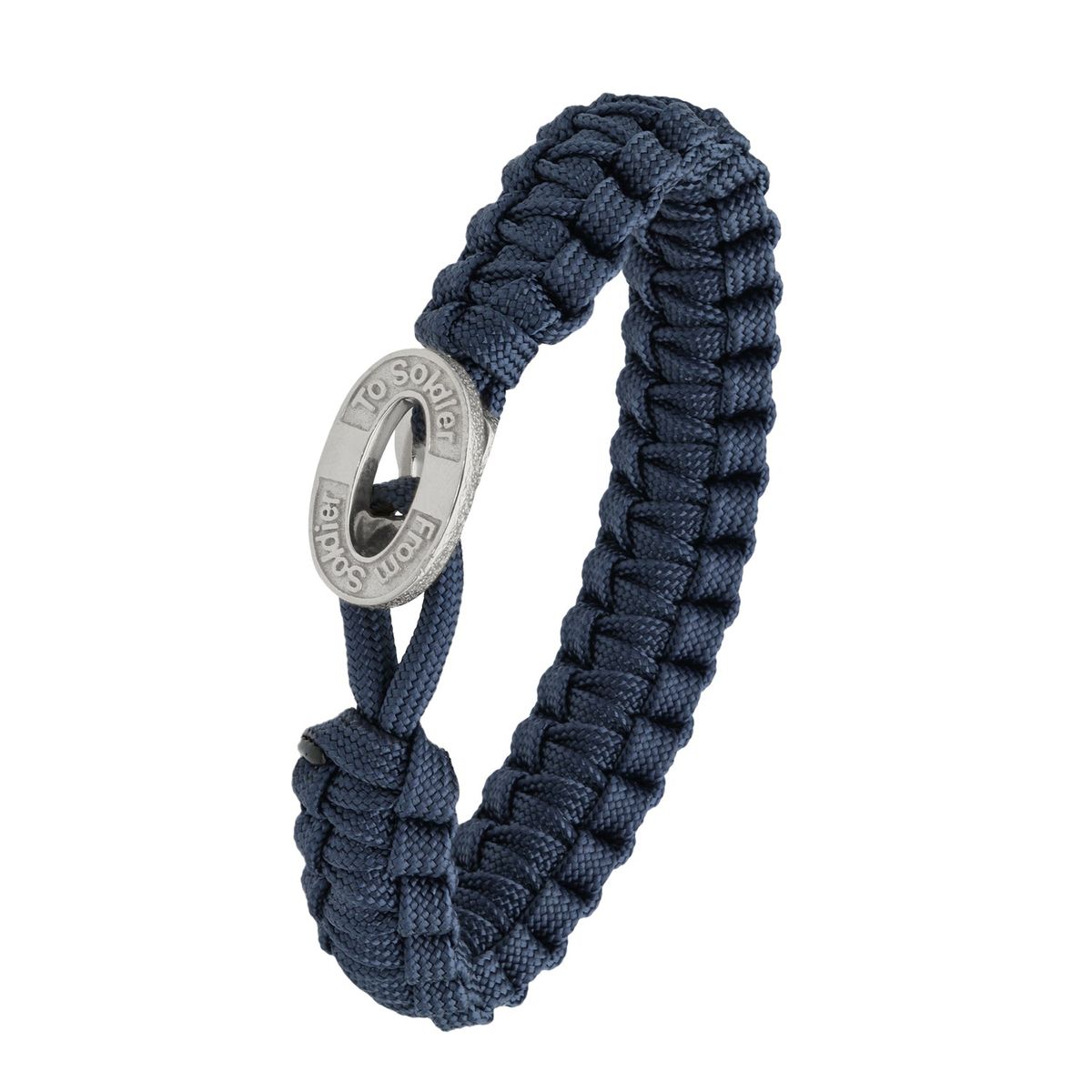 From Soldier to - Blåt armbånd m. sølv lås 1604-FSTS-BLU-S10