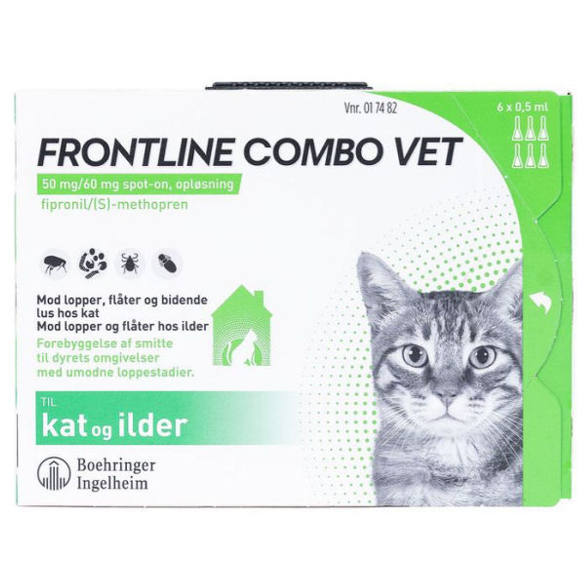 Frontline combo vet til kat og ilder 6x0,5ml