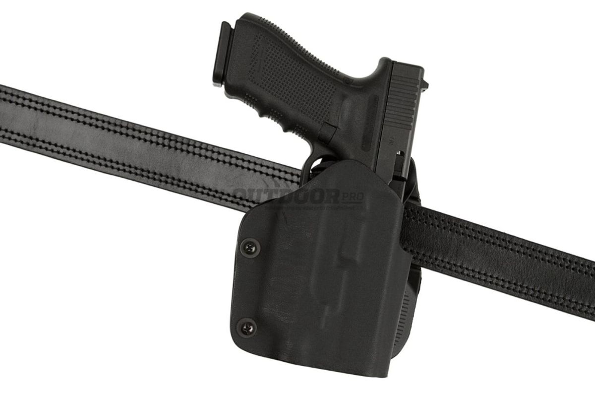 Frontline Open Top Kydex Holster für Glock 17 GTL Paddle Black