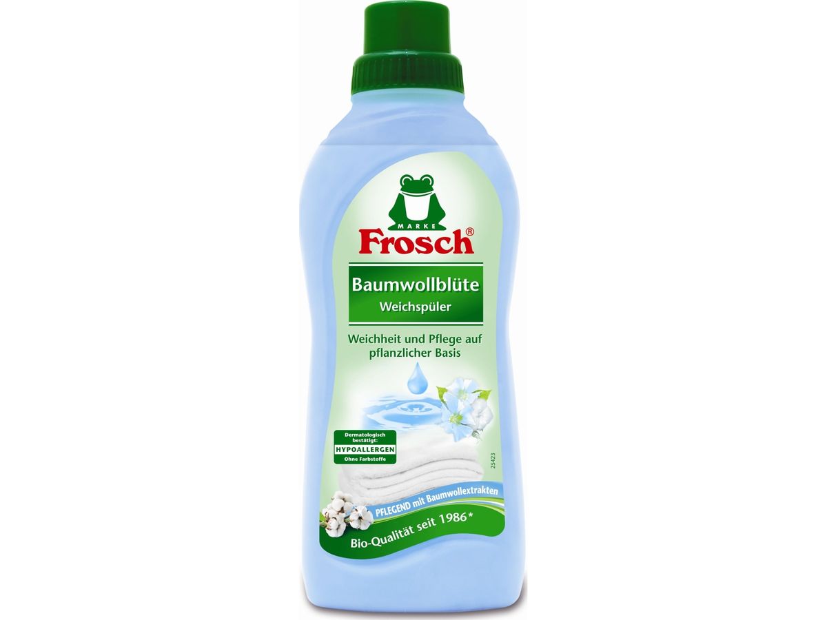 Frosch Frosch Frosch Vaskemiddel Med Duft Af Bomuldsblomster Til Skyllemiddel 750 Ml