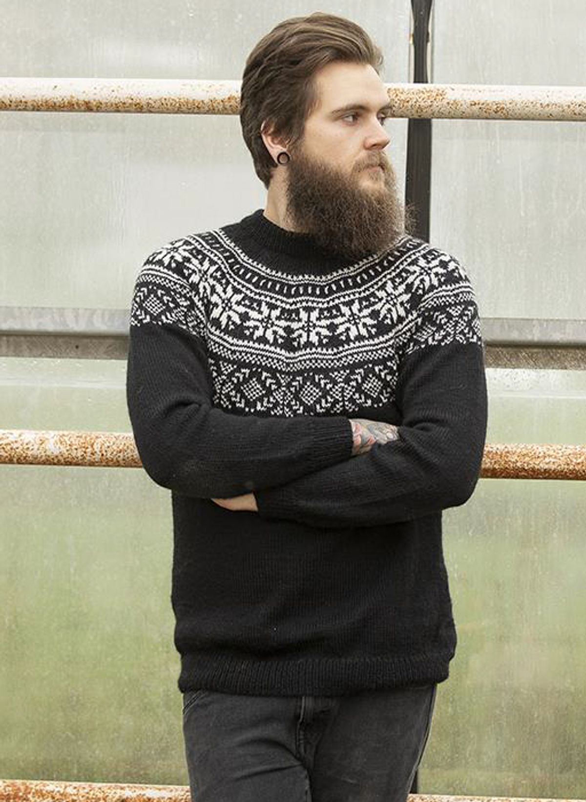 "Frost" Genser - Viking Design 1823-3M kit - XXS-XXXL - Viking Alpaca Storm, fra Viking