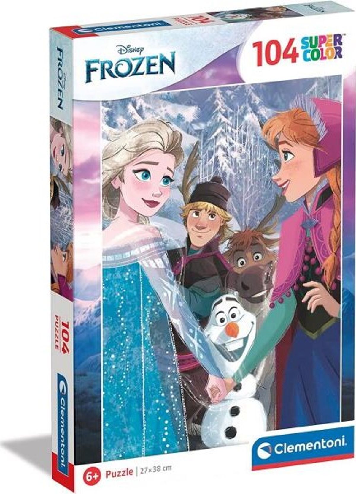 Frost Puslespil - Disney - Super Color - 104 Brikker - Clementoni