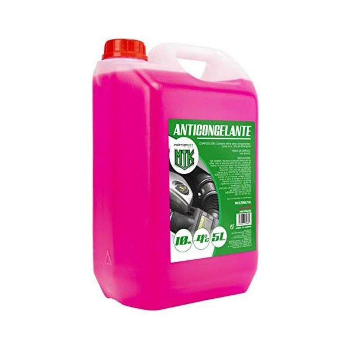 Frostvæske Motorkit MOT3535 -4º 10% Pink (5 L)