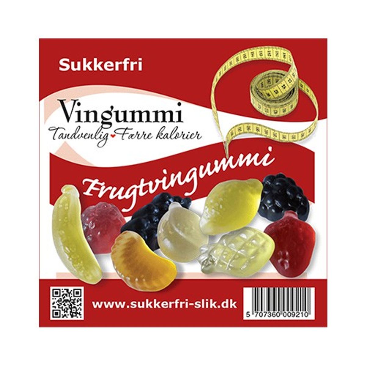 Frugtvingummi sukkerfri - 90 gram - Coala's Naturprodukter