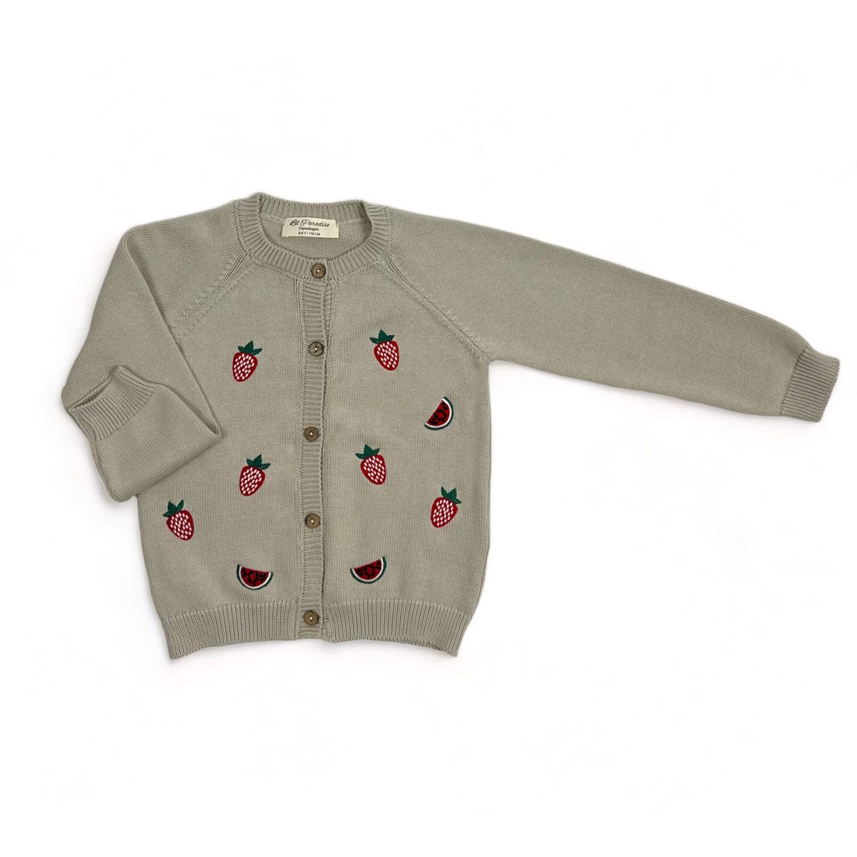 Fruity Fusion Cardigan - Beige / 4-5y - 110cm