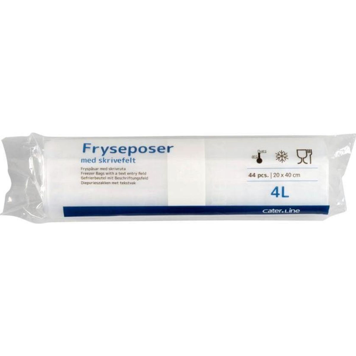 Fryseposer 20 x 40 cm LD 4 liter 44 poser pr. rulle med skrivefelt