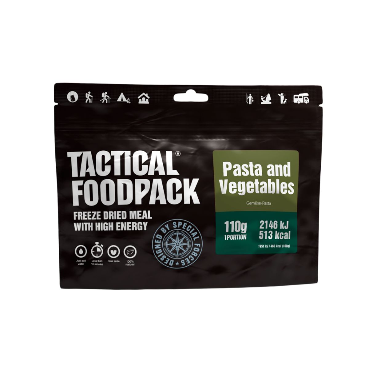 Frysetørret mad - Pasta med grøntsager - Tactical Foodpack®