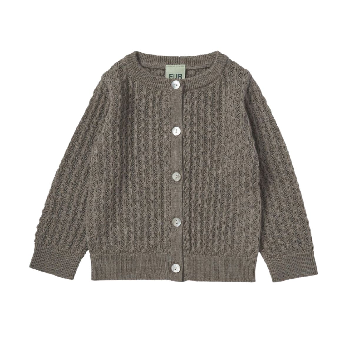 FUB Cardigan Pointelle Uld - FUB - Cardigan - GladeRollinger.dk