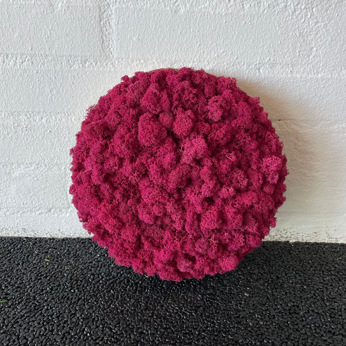 Fuchsia mos cirkel 25 cm. 2. sortering