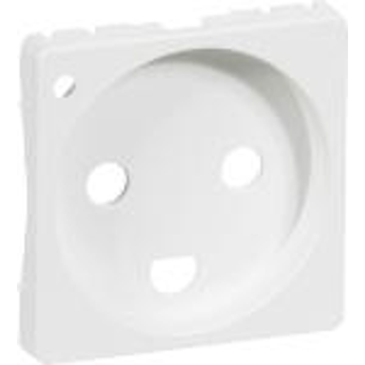 FUGA ® Reservedele afdækning for stikkontakt 1 M, med LED-lampe, 2-pol med jord, ny type med krave, hvid