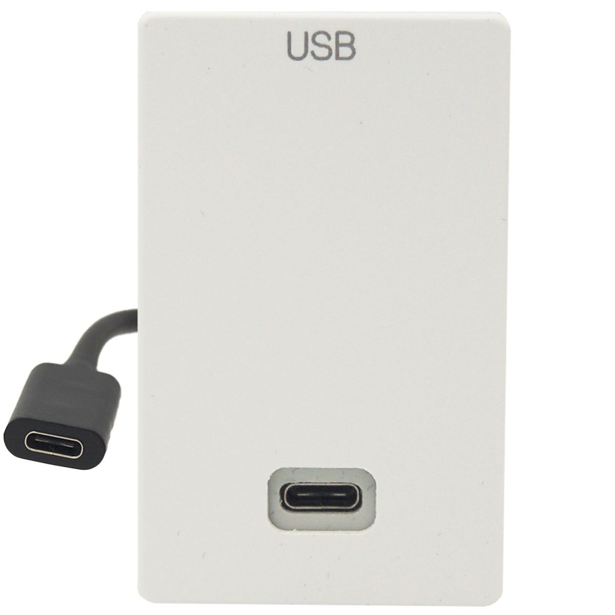 FUGA Vægudtag 09C - USB-C Kabeltilslutningâ Grå