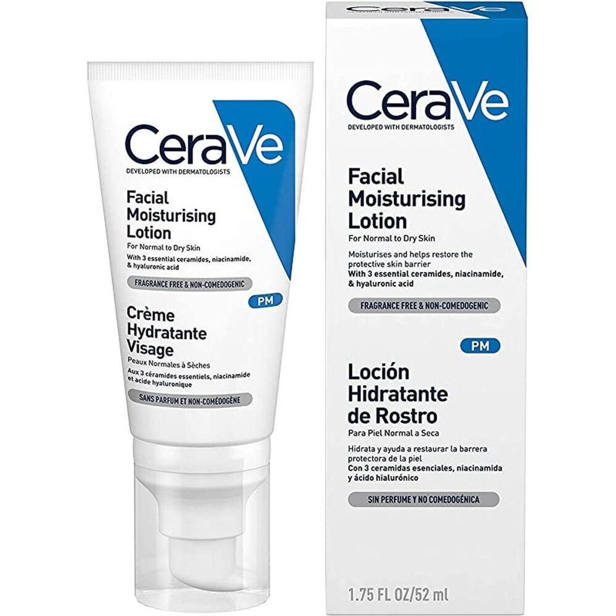 Fugtgivende Ansigtslotion CeraVe PM (52 ml)