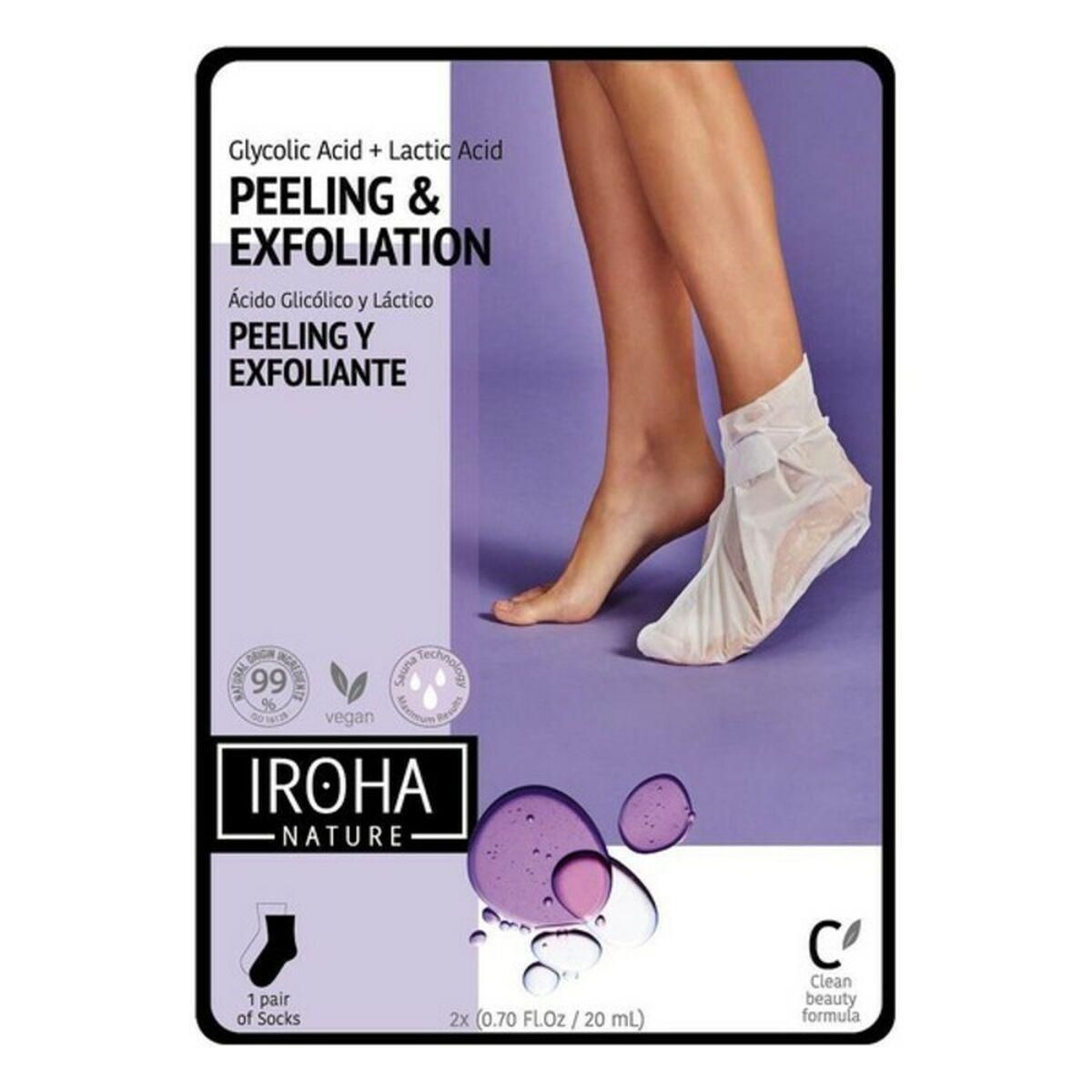 Fugtiggørende Sokker Peeling and Exfoliation Lavender Iroha IN/FOOT-3 (1 enheder)