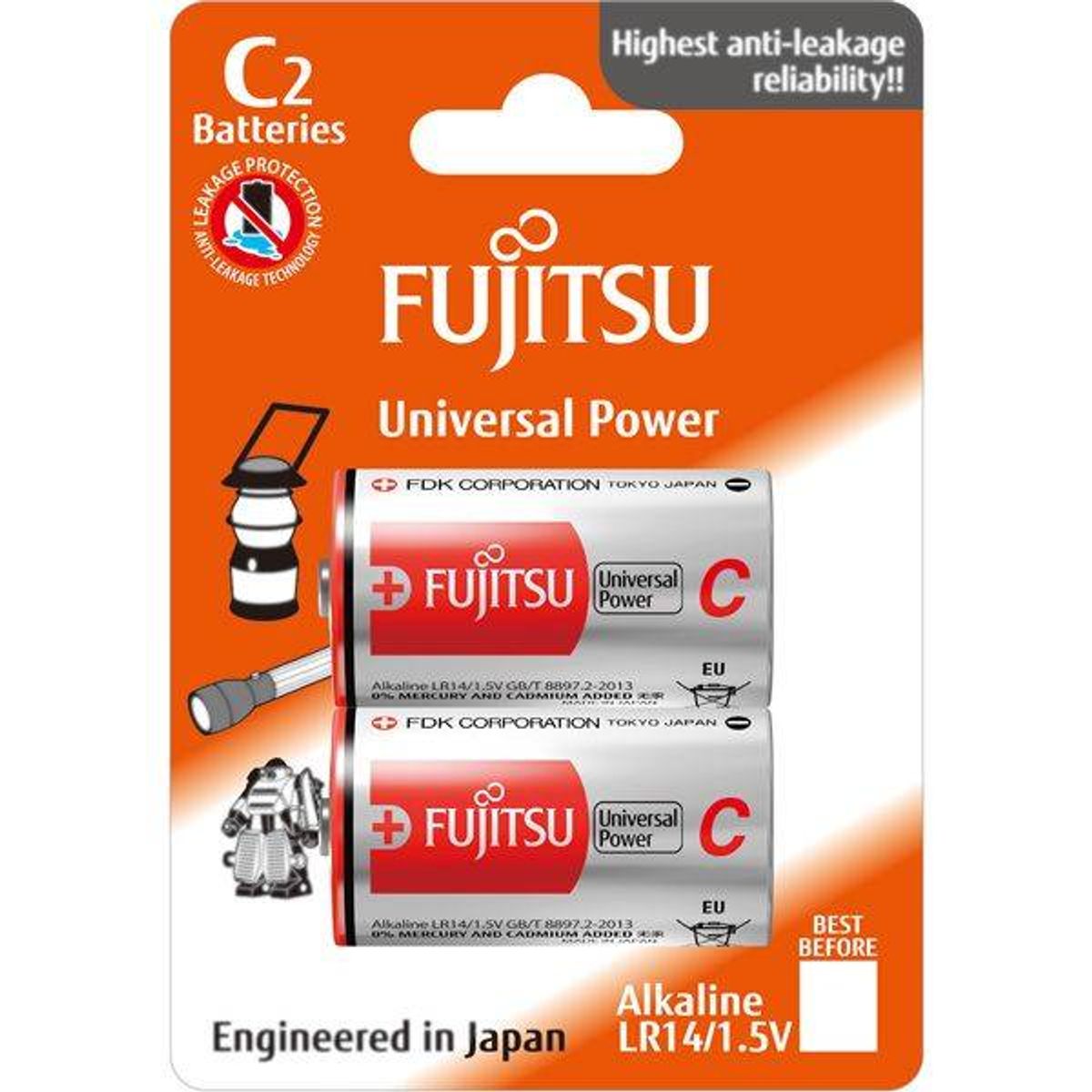 Fujitsu batteri c / lr14 2 stk. - 1170612