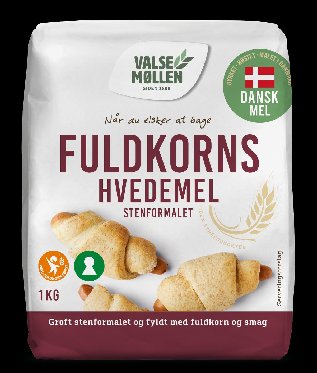 Fuldkornshvedemel Dansk 1 kg - Valsemøllen